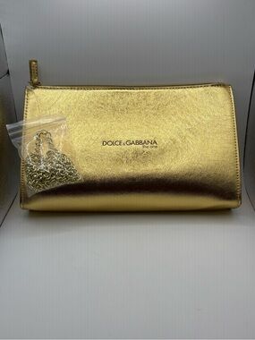 Dolce & Gabbana Metallic Gold Clutch with Chain